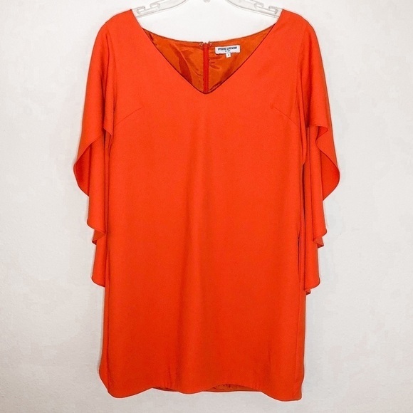 Open Ceremony Crepe Shift Dress Cascade Sleeves - Picture 2 of 10